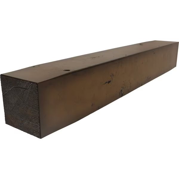 Knotty Pine Faux Wood Fireplace Mantel, Premium Russet, 8
